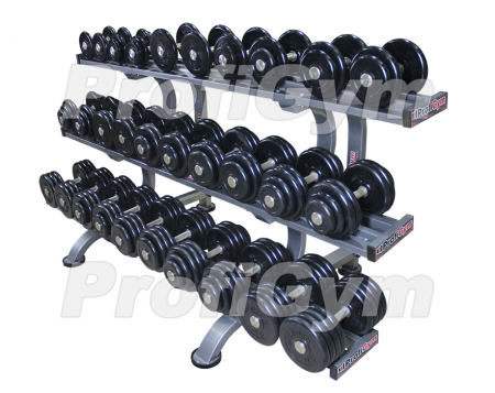 Обрезиненный гантельный ряд от 6 до 41 кг, 15 пар